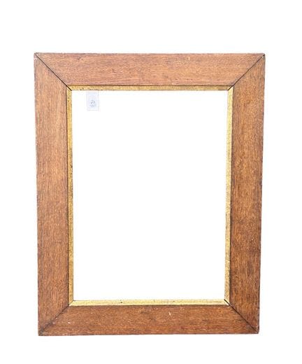 画框 约1900年 44 × 32 × 7 厘米
橡木画框，宽平边，带镀金榫槽