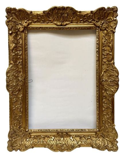 路易十四风格画框，20世纪  (54 x 37.5 x 12 厘米)
木质画框，表面镀金，四角及中央