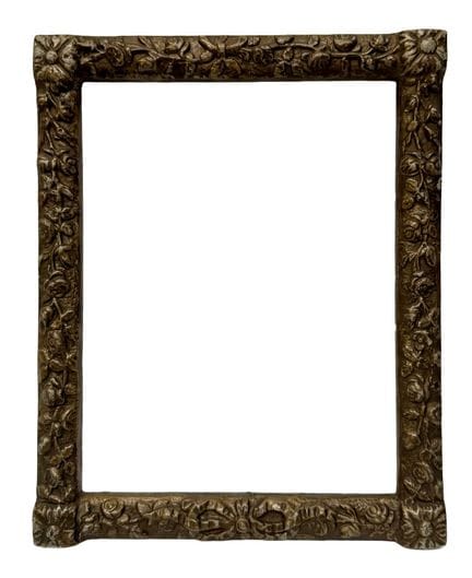 20世纪画框（25.5 × 19.5 × 2.5 厘米）
木质画框，表面镀金，饰有花环图案，顶端系有