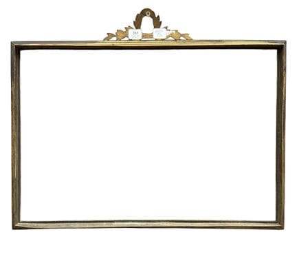 画框，20世纪初（43 x 28.5 x 1.5 厘米）
镀金黄铜画框，饰有珍珠纹和水叶纹饰带，顶部