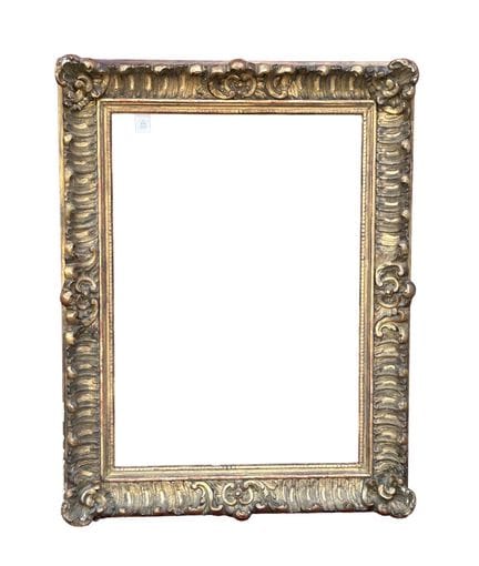 画框 19世纪末 64.5 x 45 x 9 厘米
木质画框，饰以镀金灰泥，饰有波浪纹和花卉卷轴图案
