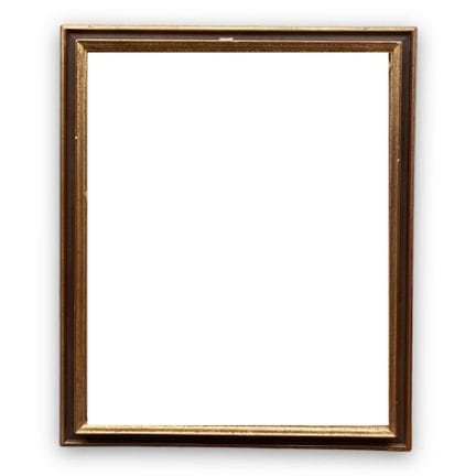 画框 - 意大利风格，20 世纪（79 x 65 x 11 厘米）
赭色镀金镜框，带倒置轮廓和玻璃。
