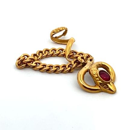 BAGUE SERPENT ATYPIQUE en or jaune 18k (750 milliè