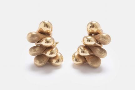 BOUCLES D'OREILLES en forme de gouttes en or jaune