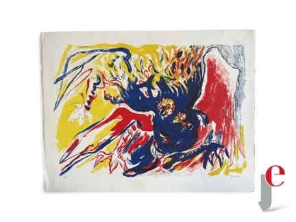 ÉDOUARD PIGNON (1905-1993).
Combat de coqs, 1969.
