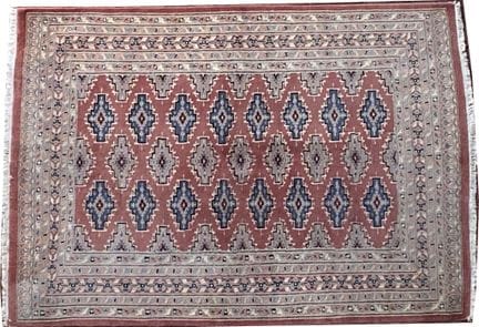 BOUKHARA.Tapis en laine, en laine et soie noué à l