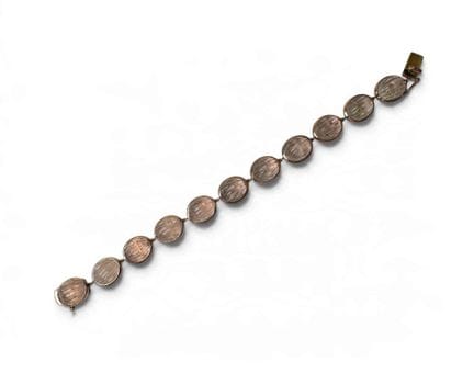 BRACELET EN ARGENT ROSE (925 millièmes) orné de ca