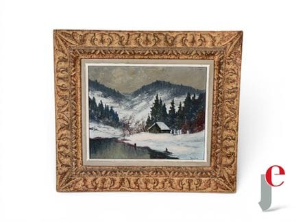 EMMANUEL TEMPLEUX (1871–1957). „Schnee, Ufer des D