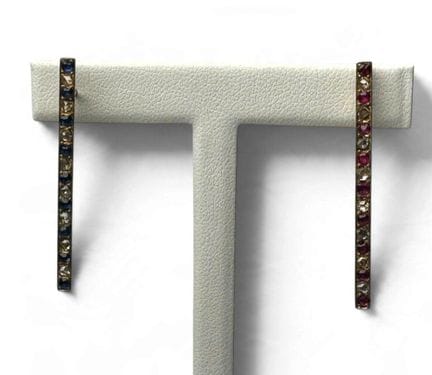 BOUCLES D'OREILLES en or jaune 18k (750 millièmes)