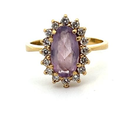 BAGUE en or jaune 18k (750 millièmes) ornée d'un e