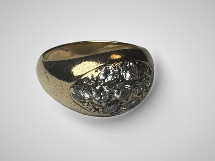 ANELLO A CERCHIO in oro giallo 18 carati (750 mill