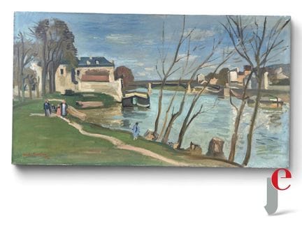 ANDRE PLANSON (1898–1981). 
„Die Marne bei La Fert