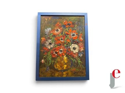 JULIEN DURIEZ (1900–1993). 
Vase mit Anemonen  
Öl