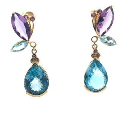 BOUCLES D'OREILLES PENDANTES très lumineuses en ar