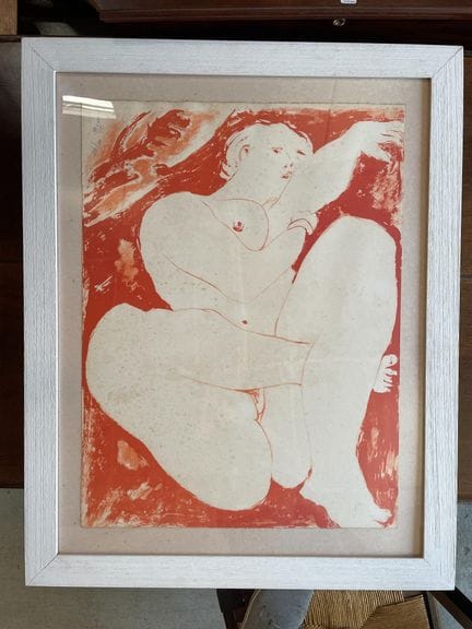 ÉDOUARD PIGNON (1905-1993).
Femme nue en rouge, 19