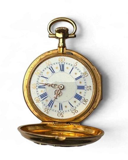 MONTRE de poche en or jaune 18k (750 millièmes) pr