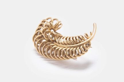 Brosche aus 18k Gelbgold (750 Tausendstel) in Form