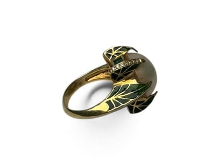 BAGUE D'INSPIRATION ART NOUVEAU en argent (925 mil