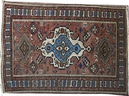 ARDEBIL-IRAN,.Tapis en laine, noué à la main, à dé