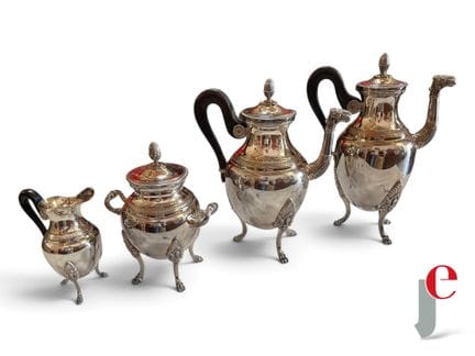 CHRISTOFLE 
Servizio da tè e caffè in metallo arge