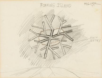 Robert Smithson (américain, 1938-1973)
Forking Isl