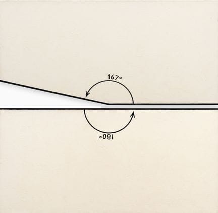 Bernar Venet (français, 1941)
Position de deux ang