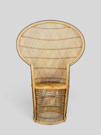 Poltrona Emmanuelle in rattan e vimini intrecciato