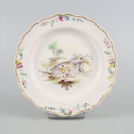 MARSIGLIA
Piatto in maiolica smaltata con bordo on
