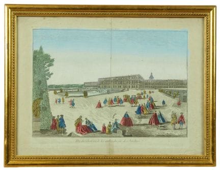 View of the Palace of Versailles from the gardens.