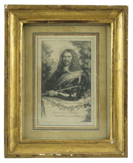 Ensemble de 4 petits cadres :
- Le Vicomte de Jure
