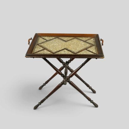 Table-plateau de majordome en bois naturel. Platea