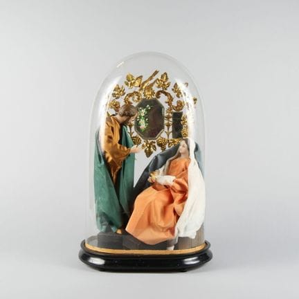 Globe en verre sur socle en bois de style Napoléon