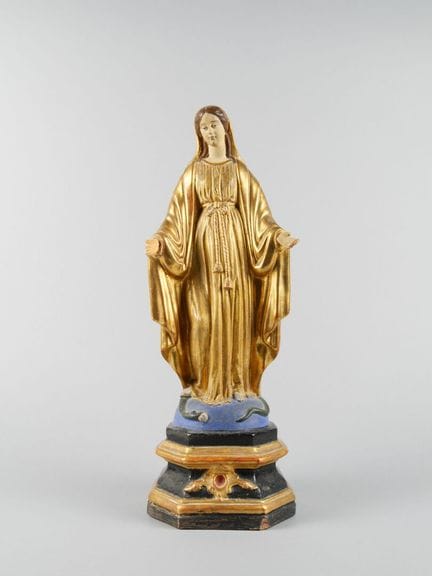 Santibelli. Madonna in terracotta policroma. 
Alte