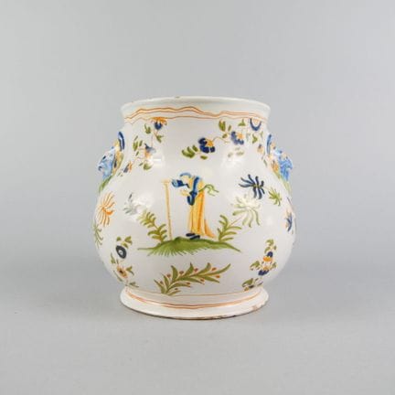 MOUSTIERS
Vaso a balaustra in maiolica smaltata co