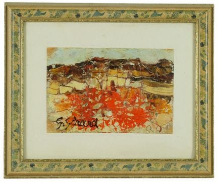乔治·吉拉尔（1917-2003）。抽象风景画。据推测为纸本油画。左下角有签名。
画框
约14.5 