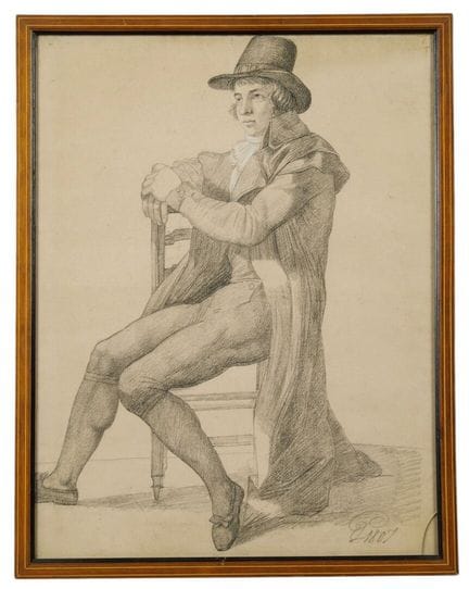 Portrait of a man. Drawing. Signed and dated 1807 