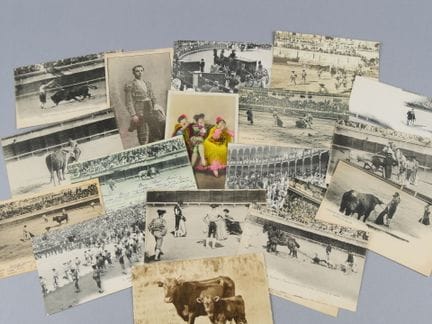 Set di 18 cartoline sul tema della corrida, tra cu
