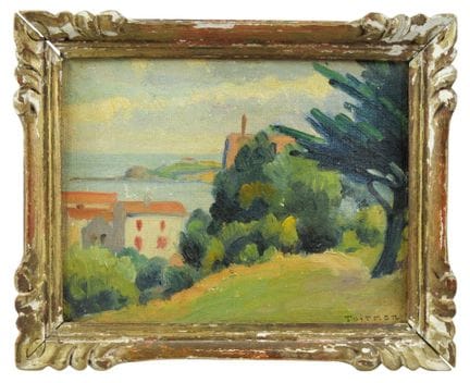 André TOIRMEN (1890-?). Vista al mar. Óleo sobre l