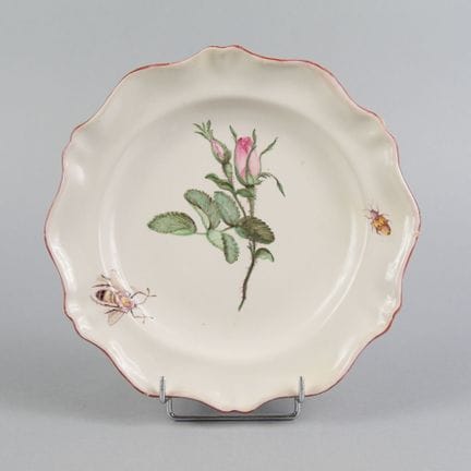 NIDERVILLER
Assiette en faïence émaillée à bord ch
