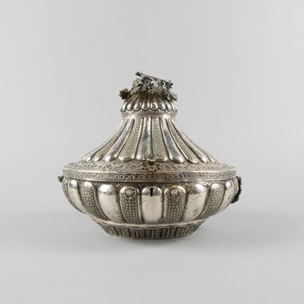 TURQUIE. Coffret à bijoux ou de mariage (?) en arg