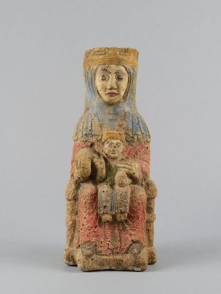 Sedes Sapientiae, Vierge à l'Enfant en mortier pol
