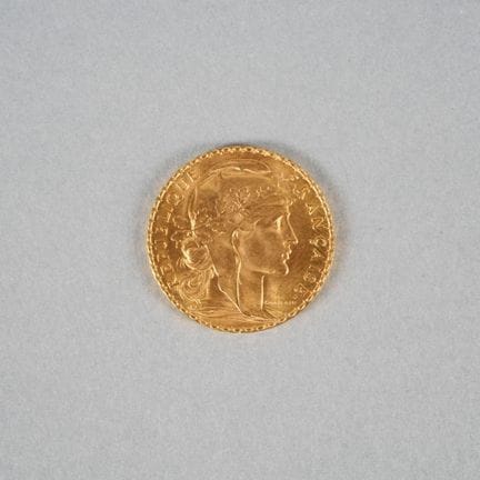1 Gold Coin. Chaplain. French Republic. 20 Francs.