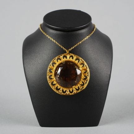 Anhänger-Brosche aus 18 Karat Gelbgold (750 Tausen