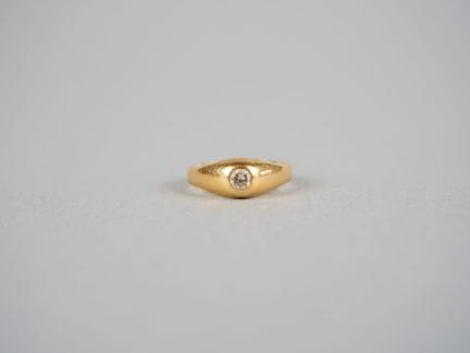 Anello a cerchio in oro giallo 18 carati (750 mill