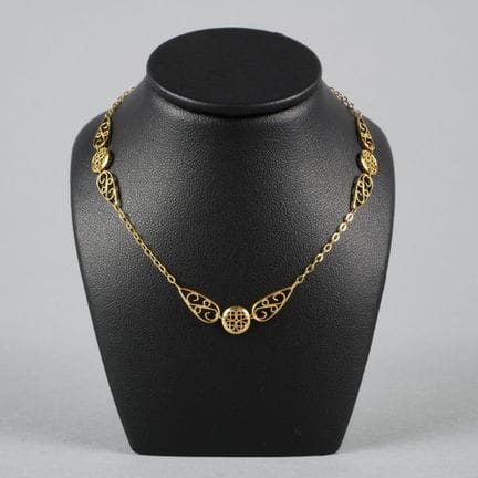 Collana in oro giallo 18 carati (750 millesimi) co