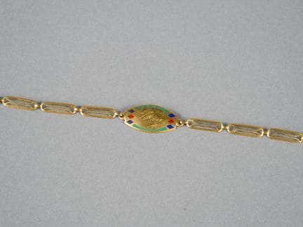 Bracciale o bracciale a maglie in oro giallo 18 ca