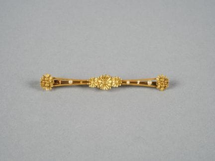 Spilla a barretta in oro giallo 18 carati (750 mil