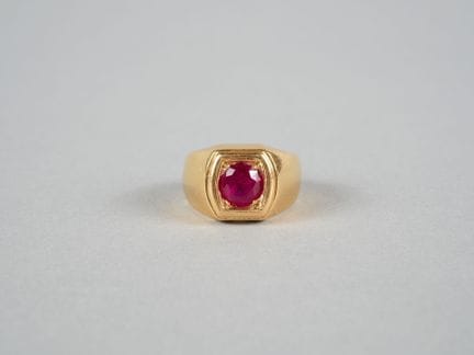 Anello cavaliere in oro giallo 18 carati (750 mill