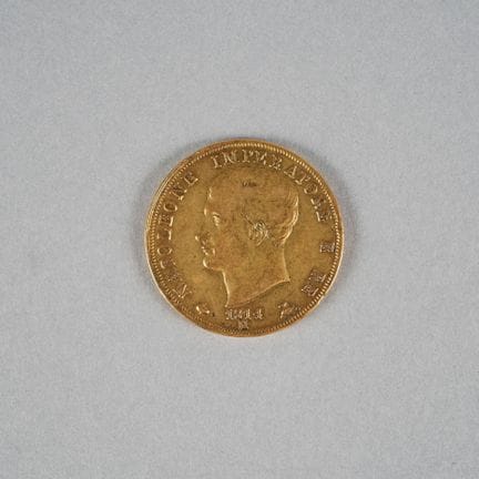 1 Gold Coin. Napoleon the Emperor. 40 Lire. 1814.
