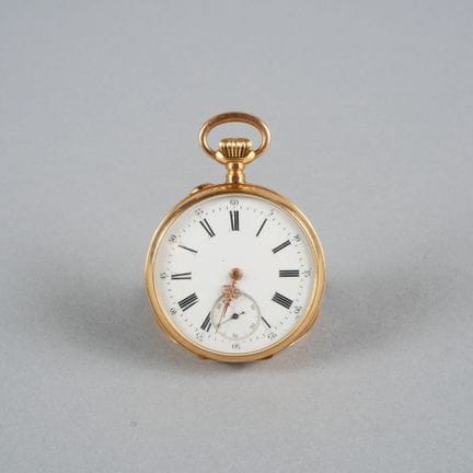 Pocket watch with an 18K yellow gold case and beze